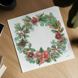 Winterberry IV by Leslie Trimbach. Shown as a detailed flat fine art print, highlighting archival giclee quality. Available as an archival giclee rolled canvas, fine art paper, or poster print. SKU 104653a.