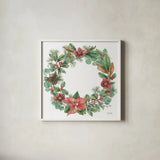 Winterberry IV by Leslie Trimbach. Shown in a crisp white glass frame for a clean and minimalist style. Available as an archival giclee rolled canvas, fine art paper, or poster print. SKU 104653a.