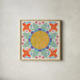 Bloom Bright III by Lindley Wiesner. Shown in a natural wood glass frame for a timeless modern aesthetic. Available as an archival giclee rolled canvas, fine art paper, or poster print. SKU 98693a.