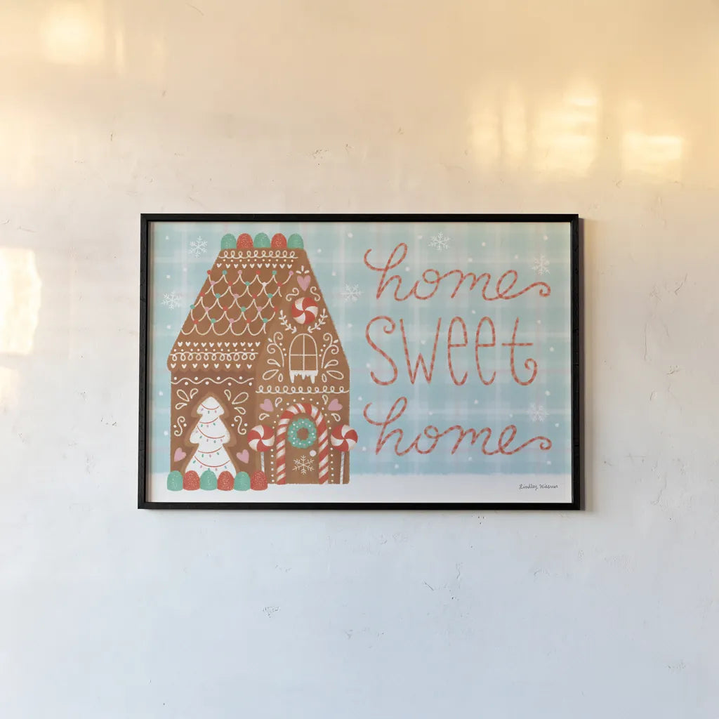 Christmas Treats I by Lindley Wiesner. shown as a paper print in a black flame. Available as a archival giclee rolled canvas, fine art paper, or poster print. SKU 95839i.