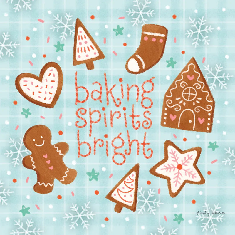 Christmas Treats IV by Lindley Wiesner. SKU 95842a. Archival Giclee Fine art print for wall decor.