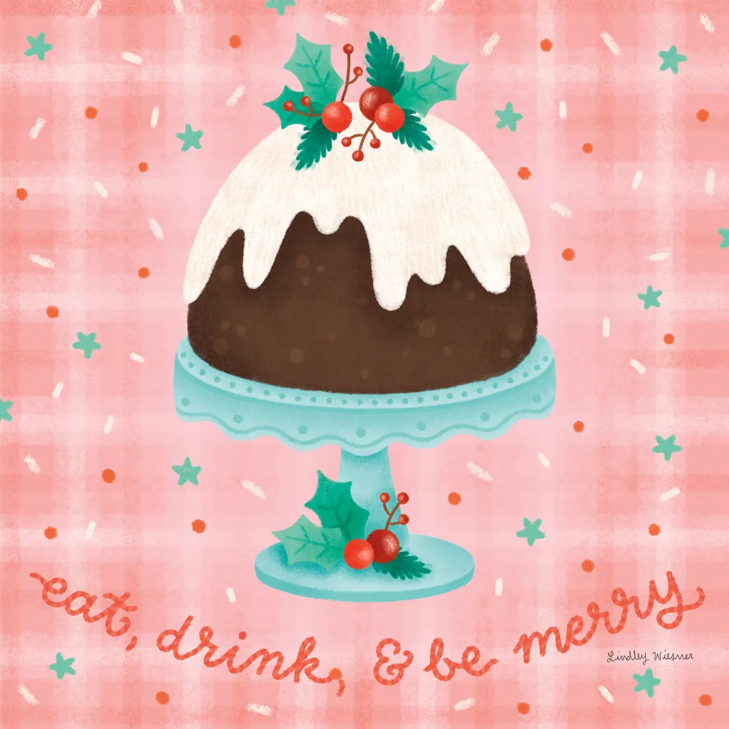 Christmas Treats V by Lindley Wiesner. SKU 95843a. Archival Giclee Fine art print for wall decor.