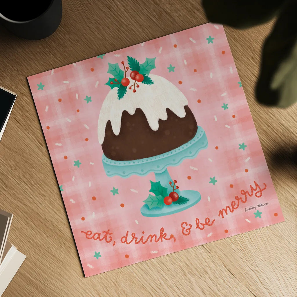 Christmas Treats V by Lindley Wiesner. Shown as a detailed flat fine art print, highlighting archival giclee quality. Available as an archival giclee rolled canvas, fine art paper, or poster print. SKU 95843a.