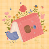 Cozy Readers Club III by Lindley Wiesner. SKU 97930a. Archival Giclee Fine art print for wall decor.