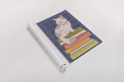 Cozy Readers Club IV by Lindley Wiesner. shown as a rolled paper print. Available as archival giclee rolled canvas, fine art paper, or poster print. SKU 97931h.