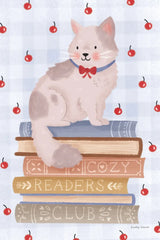Cozy Readers Club IV v2 by Lindley Wiesner. SKU 98237h. Archival Giclee Fine art print for wall decor.