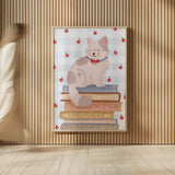 Cozy Readers Club IV v2 by Lindley Wiesner. shown as over sized large wall art. Available as an archival giclee rolled canvas, fine art paper, or poster print. SKU 98237h.