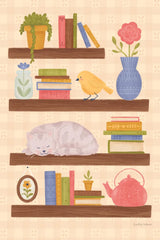 Cozy Readers Club V by Lindley Wiesner. SKU 97932h. Archival Giclee Fine art print for wall decor.