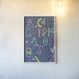 Letter Love by Lindley Wiesner. shown as a paper print in a white frame. Available as a archival giclee rolled canvas, fine art paper, or poster print. SKU 98277h.