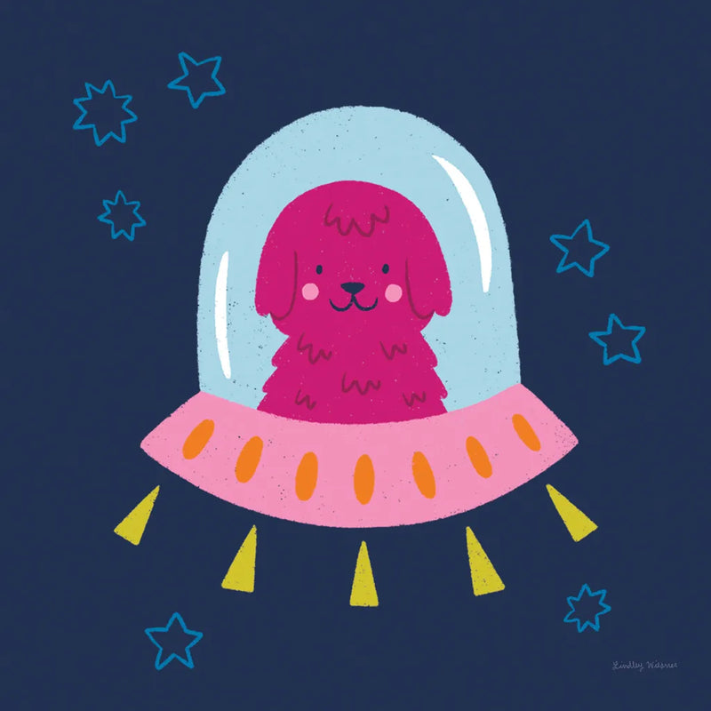 Space Tails III by Lindley Wiesner. SKU 98267a. Archival Giclee Fine art print for wall decor.