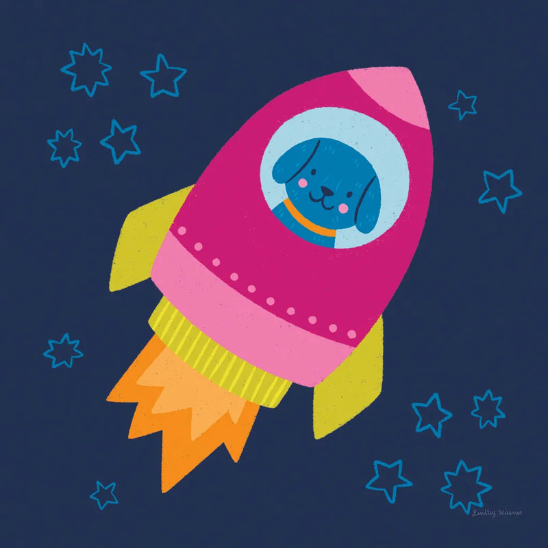 Space Tails VI by Lindley Wiesner. SKU 98270a. Archival Giclee Fine art print for wall decor.