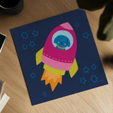 Space Tails VI by Lindley Wiesner. Shown as a detailed flat fine art print, highlighting archival giclee quality. Available as an archival giclee rolled canvas, fine art paper, or poster print. SKU 98270a.
