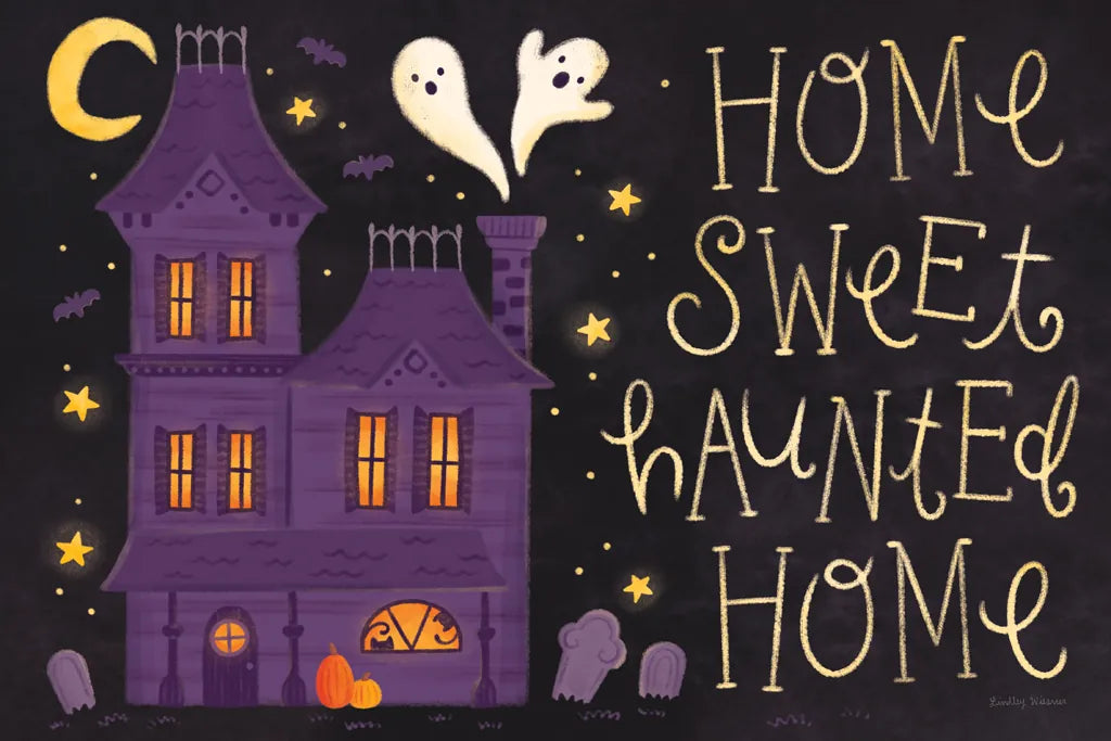 Spooky Pals I by Lindley Wiesner. SKU 99468i. Archival Giclee Fine art print for wall decor.