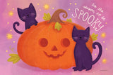 Spooky Pals II by Lindley Wiesner. SKU 99469i. Archival Giclee Fine art print for wall decor.