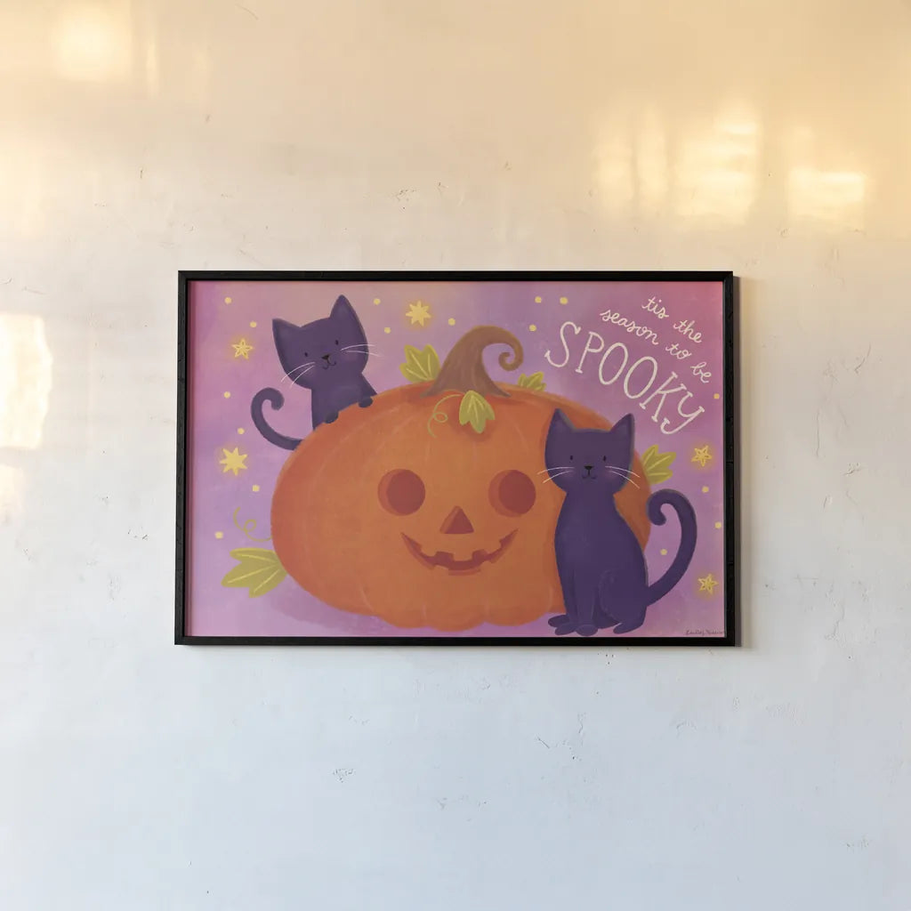 Spooky Pals II by Lindley Wiesner. shown as a paper print in a black flame. Available as a archival giclee rolled canvas, fine art paper, or poster print. SKU 99469i.