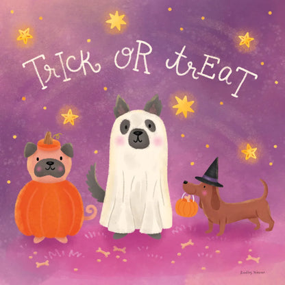 Spooky Pals IV by Lindley Wiesner. SKU 99471a. Archival Giclee Fine art print for wall decor.