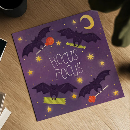 Spooky Pals V by Lindley Wiesner. Shown as a detailed flat fine art print, highlighting archival giclee quality. Available as an archival giclee rolled canvas, fine art paper, or poster print. SKU 99472a.