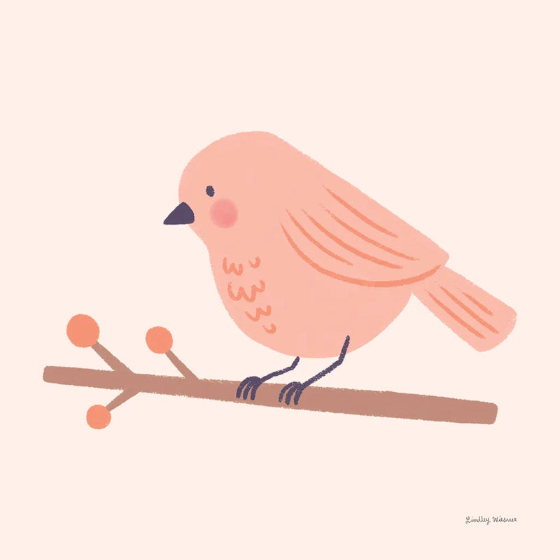 Sweet Songbirds II by Lindley Wiesner. SKU 98272a. Archival Giclee Fine art print for wall decor.