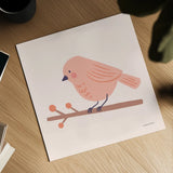 Sweet Songbirds II by Lindley Wiesner. Shown as a detailed flat fine art print, highlighting archival giclee quality. Available as an archival giclee rolled canvas, fine art paper, or poster print. SKU 98272a.
