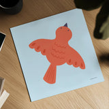 Sweet Songbirds IV by Lindley Wiesner. Shown as a detailed flat fine art print, highlighting archival giclee quality. Available as an archival giclee rolled canvas, fine art paper, or poster print. SKU 98274a.