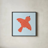 Sweet Songbirds IV by Lindley Wiesner. Shown in a sleek black glass frame for a contemporary gallery look. Available as an archival giclee rolled canvas, fine art paper, or poster print. SKU 98274a.