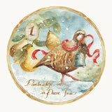 12 Days of Christmas I Round by Lisa Audit. SKU 32427a. Archival Giclee Fine art print for wall decor.