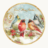 12 Days of Christmas IV Round by Lisa Audit. SKU 32430a. Archival Giclee Fine art print for wall decor.