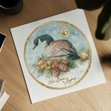 12 Days of Christmas VI Round by Lisa Audit. Shown as a detailed flat fine art print, highlighting archival giclee quality. Available as an archival giclee rolled canvas, fine art paper, or poster print. SKU 32433a.