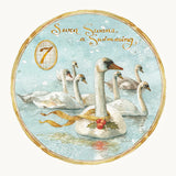 12 Days of Christmas VII Round by Lisa Audit. SKU 32434a. Archival Giclee Fine art print for wall decor.