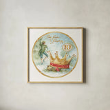 12 Days of Christmas X Round by Lisa Audit. Shown in a natural wood glass frame for a timeless modern aesthetic. Available as an archival giclee rolled canvas, fine art paper, or poster print. SKU 32436a.