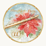 12 Days of Christmas XI Round by Lisa Audit. SKU 32437a. Archival Giclee Fine art print for wall decor.