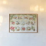 12 days of Christmas XIII by Lisa Audit. shown as a paper print in a natural frame. Available as a archival giclee rolled canvas, fine art paper, or poster print. SKU 37368i.