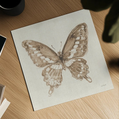 A Blue Note Butterfly II by Lisa Audit. Shown as a detailed flat fine art print, highlighting archival giclee quality. Available as an archival giclee rolled canvas, fine art paper, or poster print. SKU 99531a.