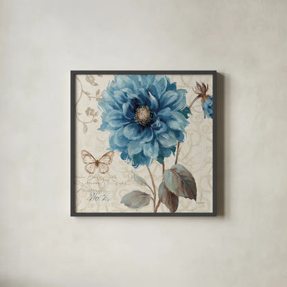 A Blue Note II by Lisa Audit. Shown in a sleek black glass frame for a contemporary gallery look. Available as an archival giclee rolled canvas, fine art paper, or poster print. SKU 14800a.