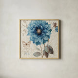A Blue Note II by Lisa Audit. Shown in a natural wood glass frame for a timeless modern aesthetic. Available as an archival giclee rolled canvas, fine art paper, or poster print. SKU 14800a.