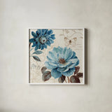 A Blue Note III by Lisa Audit. Shown in a crisp white glass frame for a clean and minimalist style. Available as an archival giclee rolled canvas, fine art paper, or poster print. SKU 14801a.