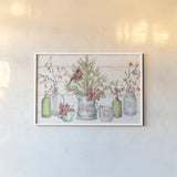 A Christmas Weekend I Shiplap by Lisa Audit. shown as a paper print in a white frame. Available as a archival giclee rolled canvas, fine art paper, or poster print. SKU 37961i.
