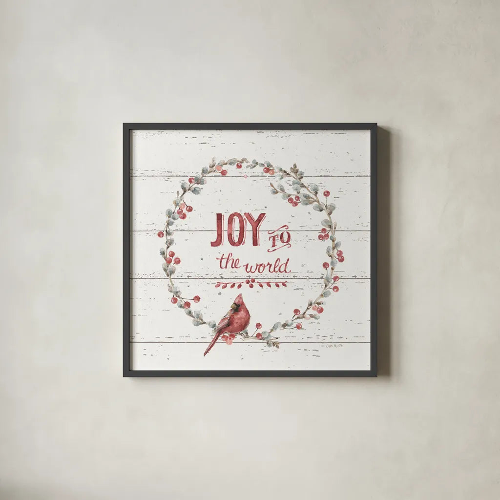 A Christmas Weekend IV Shiplap by Lisa Audit. Shown in a sleek black glass frame for a contemporary gallery look. Available as an archival giclee rolled canvas, fine art paper, or poster print. SKU 37963a.