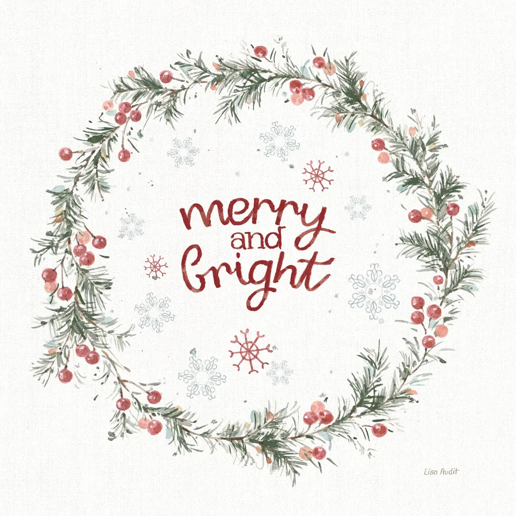 A Christmas Weekend Merry and Bright by Lisa Audit. SKU 59678a. Archival Giclee Fine art print for wall decor.