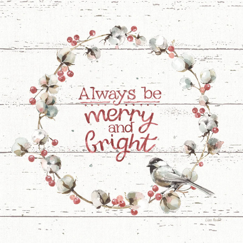 A Christmas Weekend V Shiplap by Lisa Audit. SKU 37964a. Archival Giclee Fine art print for wall decor.