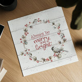 A Christmas Weekend V Shiplap by Lisa Audit. Shown as a detailed flat fine art print, highlighting archival giclee quality. Available as an archival giclee rolled canvas, fine art paper, or poster print. SKU 37964a.