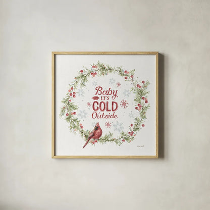 A Christmas Weekend VI by Lisa Audit. Shown in a natural wood glass frame for a timeless modern aesthetic. Available as an archival giclee rolled canvas, fine art paper, or poster print. SKU 37216a.