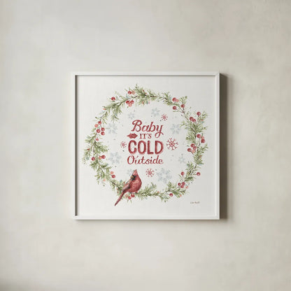 A Christmas Weekend VI by Lisa Audit. Shown in a crisp white glass frame for a clean and minimalist style. Available as an archival giclee rolled canvas, fine art paper, or poster print. SKU 37216a.