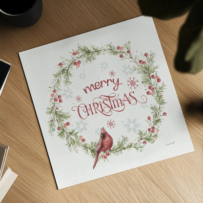 A Christmas Weekend VI Merry Christmas by Lisa Audit. Shown as a detailed flat fine art print, highlighting archival giclee quality. Available as an archival giclee rolled canvas, fine art paper, or poster print. SKU 72261a.