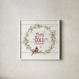 A Christmas Weekend VI Shiplap by Lisa Audit. Shown in a crisp white glass frame for a clean and minimalist style. Available as an archival giclee rolled canvas, fine art paper, or poster print. SKU 37965a.