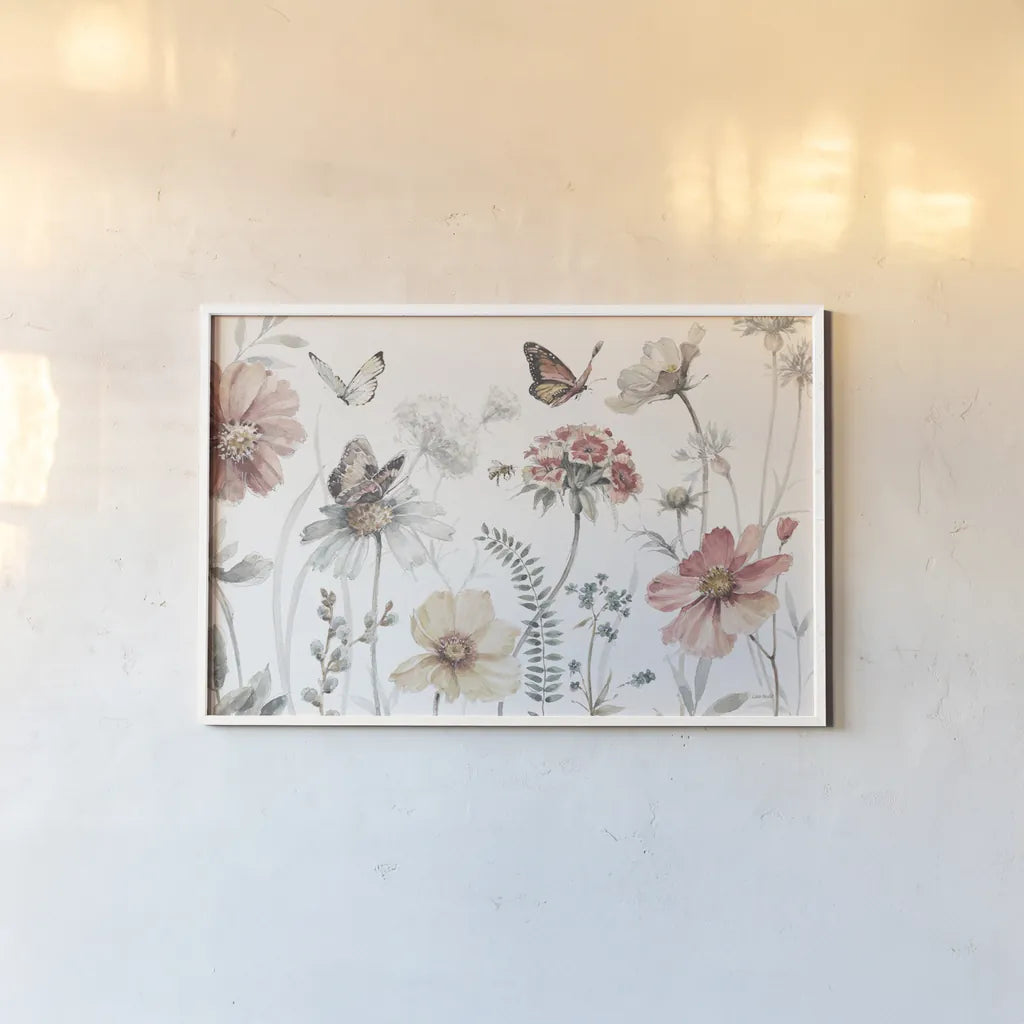 A Country Weekend I by Lisa Audit. shown as a paper print in a white frame. Available as a archival giclee rolled canvas, fine art paper, or poster print. SKU 32678i.