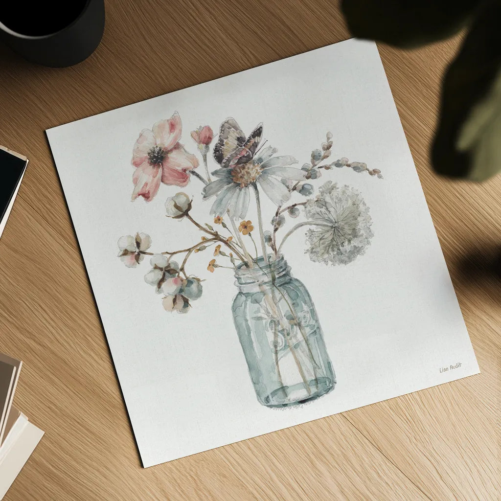 A Country Weekend IX by Lisa Audit. Shown as a detailed flat fine art print, highlighting archival giclee quality. Available as an archival giclee rolled canvas, fine art paper, or poster print. SKU 32686a.