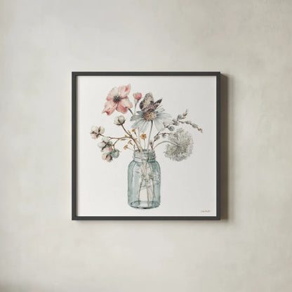 A Country Weekend IX by Lisa Audit. Shown in a sleek black glass frame for a contemporary gallery look. Available as an archival giclee rolled canvas, fine art paper, or poster print. SKU 32686a.