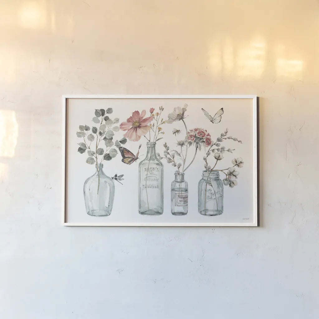 A Country Weekend VIII by Lisa Audit. shown as a paper print in a white frame. Available as a archival giclee rolled canvas, fine art paper, or poster print. SKU 32685i.