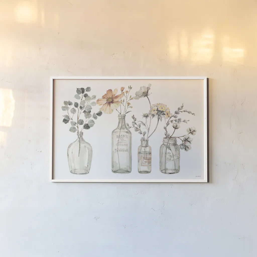 A Country Weekend VIII v2 Fall by Lisa Audit. shown as a paper print in a white frame. Available as a archival giclee rolled canvas, fine art paper, or poster print. SKU 42437i.